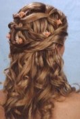 peinados para novia con rizos